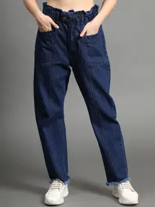 BAESD Women Jean Straight Fit Mid-Rise Clean Look Jeans