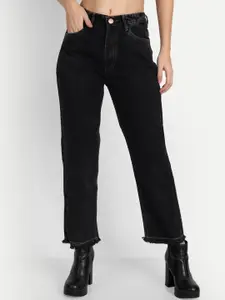 BAESD Women Straight Fit Mid-Rise Cotton Jeans