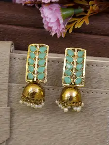 Crunchy Fashion Gold-Plated Contemporary Jhumkas