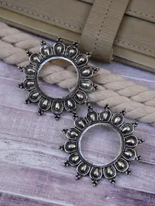 Crunchy Fashion Silver-Plated Contemporary Studs Earrings