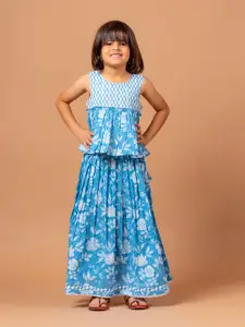 Sangria Printed Pure Cotton Lehenga Choli