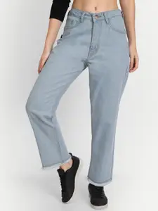 BAESD Women Straight Fit Mid-Rise Cotton Jeans