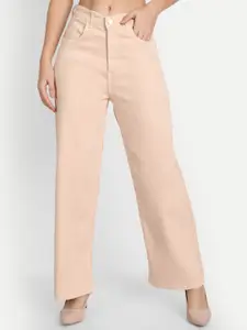 BAESD Women High-Rise Clean Look Cotton Relaxed Fit Jeans