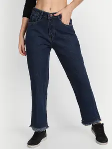 BAESD Women Jean Straight Fit High-Rise Cotton Jeans