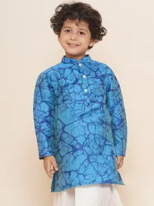 Sethukrishna Boys Mandarin Collar Abstract Printed Kurta