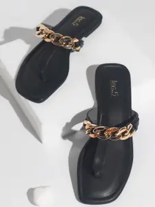 Inc 5 Women Embellished T-Strap Flats
