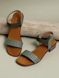 Inc 5 Textured Open Toe Block Heels