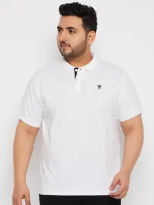 Club York Plus Size Polo Collar Short Sleeves Cotton T-shirt