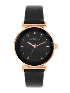 French Connection Women Dial & Leather Straps Analogue Watch