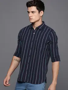 WROGN Pure Cotton Slim Fit Striped Casual Shirt