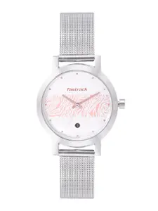Fastrack Women Printed Dial & Bracelet Style Straps Analogue Watch NR6222SM03