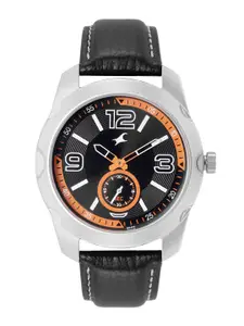 Fastrack Men Leather Straps Analogue Watch NM3123SL06