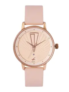 Fastrack Women Leather Straps Analogue Watch NR6206WL01