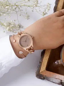 JOKER & WITCH Tori Women Stainless Steel Watch & Bracelet Gift Set