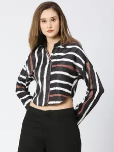 Remanika Comfort Striped Spread Collar Casual Shirt