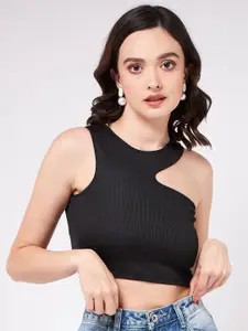 Zima Leto Sleeveless Fitted Crop Top