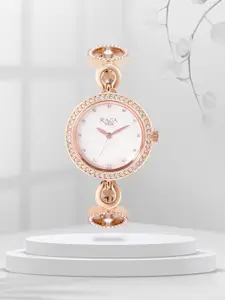 Titan Women Embellished Detail Bracelet Style Straps Analogue Watch NR2539WM03