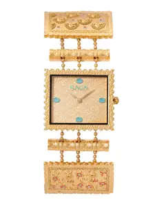 Titan Women Raga X Masaba Golden Analogue Watch 95166YM01