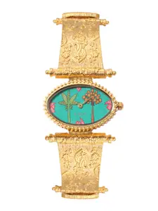 Titan Women Raga X Masaba Golden Analogue Watch 95170YM01