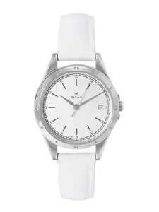 Titan Men Reflective Dial & Leather Straps Analogue Watch NR1701NL01