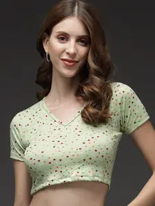 BAESD Conversational Printed Crop Top