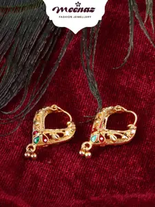 MEENAZ Set of 4 Gold-Plated Classic Earrings