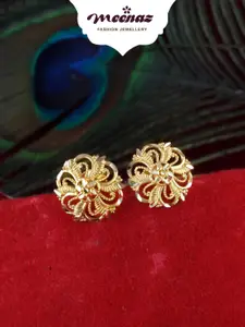 MEENAZ Set of 2 Gold-Plated Classic Studs Earrings