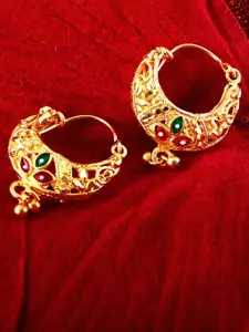 MEENAZ Set of 4 Gold-Plated Classic Earrings