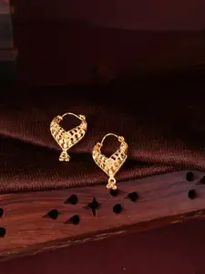 MEENAZ Set of 2 Gold-Plated Hoop Earrings