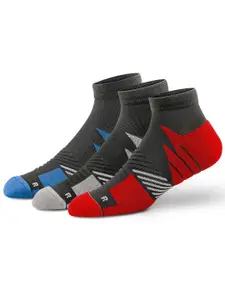 Supersox Men Pack of 3 Patterned Ankle Length Socks