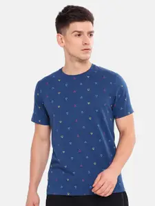Cultsport Geometric Printed Moisture Wicking Yoga T-shirt