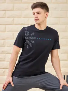 Cultsport Brand Logo Printed Moisture Wicking Yoga T-shirt
