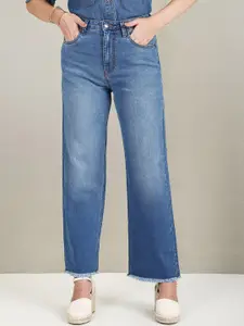 U.S. Polo Assn. Women Wide Leg High-Rise Light Fade Jeans