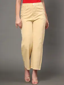 BAESD Women Jean Relaxed Fit High-Rise Cotton Coloured Jeans