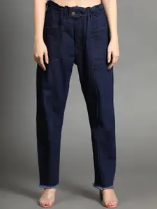 BAESD Women Straight Fit Mid-Rise Clean Look Cotton Jeans