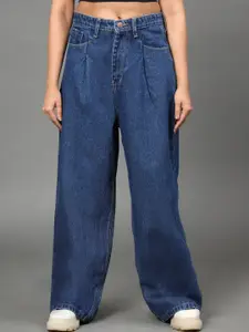 BAESD Women Jean Relaxed Fit High-Rise Cotton Jeans