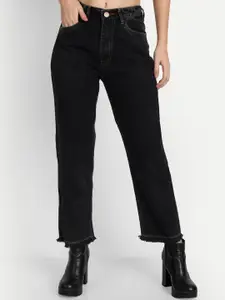 BAESD Women Jean Straight Fit High-Rise Cotton Jeans