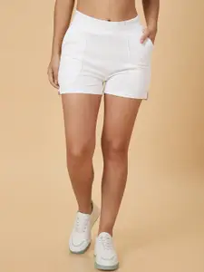 Globus Women White High-Rise  Shorts