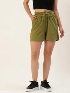Bene Kleed Women Mid-Rise Loose Fit Pure Cotton Shorts