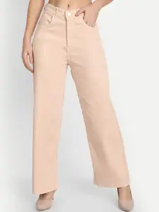 BAESD Women Jean Relaxed Fit High-Rise Cotton Jeans