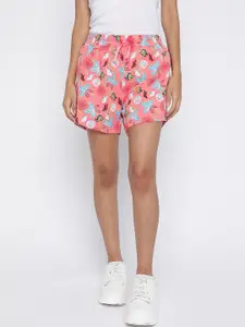 Lil Tomatoes Girls Floral Printed Mid Rise Shorts