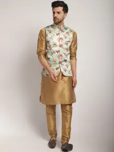 Kaifoo Regular Kurta with Churidar & Nehru Jacket