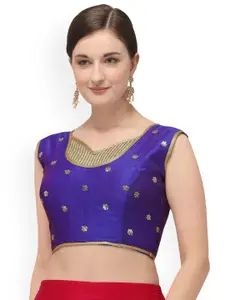 Fab Dadu Embroidered Sequined Raw Silk Saree Blouse