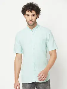 Crimsoune Club Slim Fit Mandarin Collar Casual Shirt