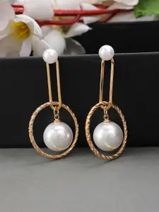 Bhana Fashion Gold Plated Contemporary Beaded Drop Earrings