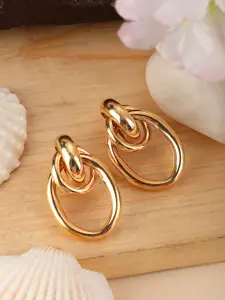 Bhana Fashion Gold-Toned Drop Earrings