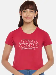 Honey by Pantaloons Star Wars Typography Printed Cotton Crop Top