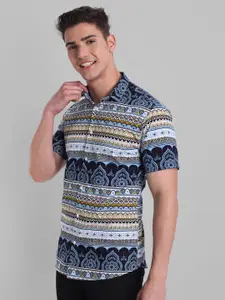 Majestic Man Men Slim Fit Printed Pure Cotton Casual Shirt