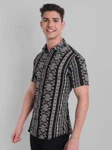 Majestic Man Men Smart Slim Fit Printed Pure Cotton Casual Shirt