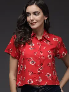 BAESD Comfort Floral Printed Spread Collar Casual Shirt